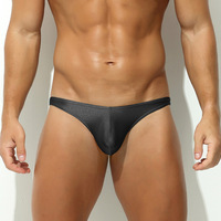 Sous-vêtements sexy pour hommes, caleçons triangulaires respirants de couleur unie, taille basse, poche U-convexe grande capacité