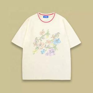 Camiseta de algodón de alta calidad para mujer con cuello acanalado personalizado 100% algodón para hombres - Product Image 1