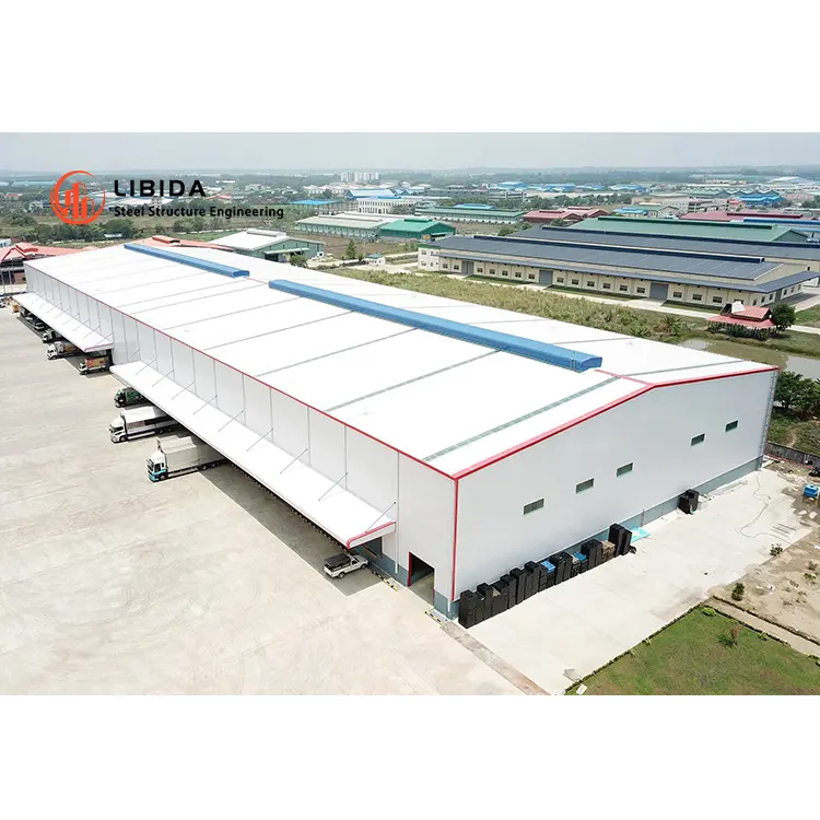 Design prefab prefabricated steel structures warehouse buildings shed workshop hangar factory building on sale