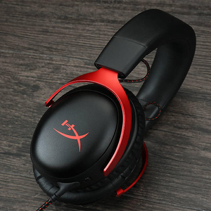 HyperX Cloud III Black Red Gaming <strong>Headset</strong>, Wired Metal Over Ear Headphone With DTS Low Latency USB - Product Image 5