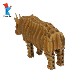 Rompecabezas 3D <span class=keywords><strong>de</strong></span> Cartón <span class=keywords><strong>de</strong></span> Rinoceronte Hecho a Mano para Escuela, Venta <span class=keywords><strong>de</strong></span> Fábrica <span class=keywords><strong>de</strong></span> <span class=keywords><strong>Juegos</strong></span> Educativos Personalizados - Product Image 4