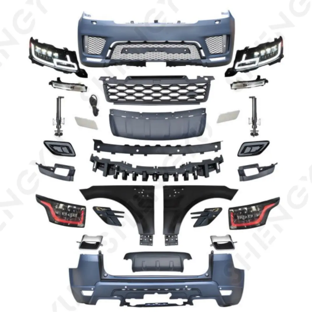 Popular hot sale newest body kit with front and rear bumper with grille fender for Range Rover Sport 13-17 change to OEM style