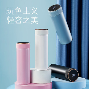 Thermos rose en acier inoxydable 500 ml à double paroi isolée avec infuseur à thé pour les voyages et l'usage quotidien - Product Image 5