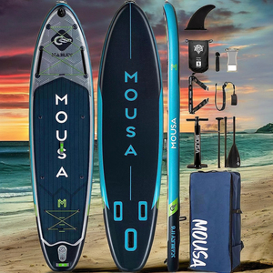 E-SUP 11'6 planche à pagaie <span class=keywords><strong>gonflable</strong></span> tout autour capacité de <span class=keywords><strong>2</strong></span> + 1 <span class=keywords><strong>personnes</strong></span> point de chute pour accessoire de paddleboard familial océan - Product Image 3