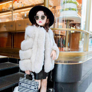 Ấm Mờ Rãnh Áo Ít Cô Gái Kid Dày Lông Mùa Đông Mặc Fluffy Bất Fox Áo Khoác Lông Cho Trẻ Em - Product Image 5