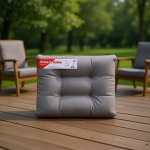 Coussin de palette extérieur gris en polyester 47,2 x 31,5 po matelassé résistant à l'eau toutes saisons rectangulaire - Product Image 2