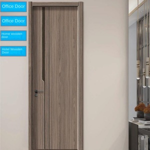 Conception simple trente-cinq mm d'épaisseur chêne affleurant en bois massif porte intérieure en bois balançoire style ouvert en fibre de verre pour maison villa chambre - Product Image 5