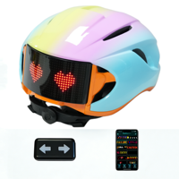 Lumière LED clignotante de sécurité pour scooter, casque de moto avec yeux LED arrière, éclairage des yeux du casque, écran LED