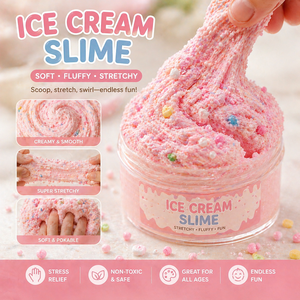 Pâte à modeler en silicone effet crème glacée, non collante, 150 ml, 6 couleurs, sûre, non toxique, pâte à modeler éducative, slime beurre, vente chaude - Product Image 4