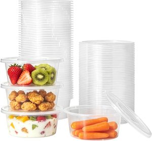 15oz 450ml Disposable Circular Lunch Box with Lid PP Material Restaurant Use <b>Takeaway</b> <b>Container</b> Food Packaging - Product Image 1