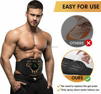 Ceinture de massage et de tonification abdominale ABS Stimulator, rechargeable par USB, portable, pour la maison et le bureau, avec fonction de minuterie