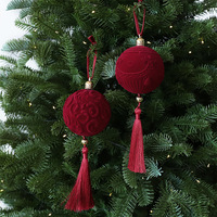 Set Bola Natal Baru Berlapis Elektroplating dan Berlapis Cat 8CM 9PCS Hiasan Gantung Pohon Natal Hadiah Natal Liburan