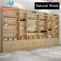 Présentoir Cosmétique de Détail, Étagère de Magasin pour Produits de Beauté, Vitrine Murale en Bois pour Cosmétiques