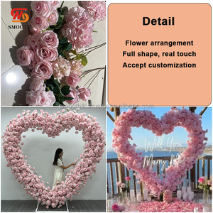 Arco de Flores Artificiales en Forma de Corazón SMOOTH Love, Arco de Flores de Seda en Forma de Corazón para Decoración de Bodas - Product Image 6