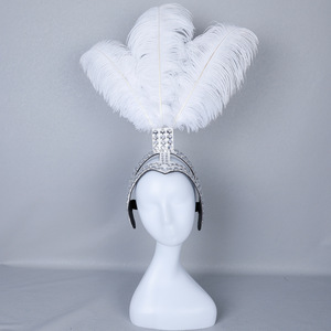 Tocado de plumas para disfraz de <span class=keywords><strong>Samba</strong></span>, Carnaval, fiesta de Halloween, <span class=keywords><strong>Bar</strong></span>, actuación, corona de Ballet, mascarada, baile, alas, desfile - Product Image 1