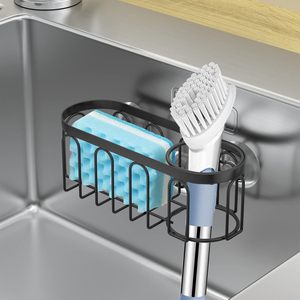 Stainless Steel Sink Rack Wall Mounted Sponge Brush Holder Kitchen Faucet Accessory - Product Image 2