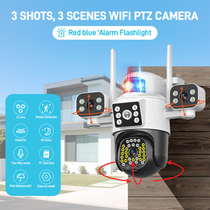 360 3 ống kính 3 màn hình 4G Wifi máy ảnh ngoài trời không dây CCTV HD PTZ nhà thông minh video không thấm nước đầy đủ màu sắc phát hiện <span class=keywords><strong>IP</strong></span> <span class=keywords><strong>Camera</strong></span> V380 - Product Image 3