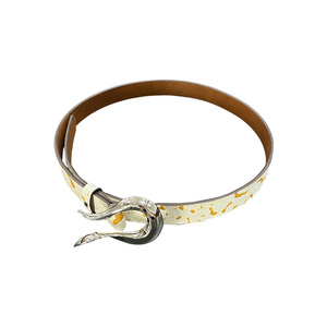 Cinturón de Moda Y2K de Star Vincci con Estampado <span class=keywords><strong>Amarillo</strong></span> de 38 mm de Ancho para Mujer y <span class=keywords><strong>Hombre</strong></span>, Estilo Vintage de Alta Calidad con Hebilla de Aleación - Product Image 6