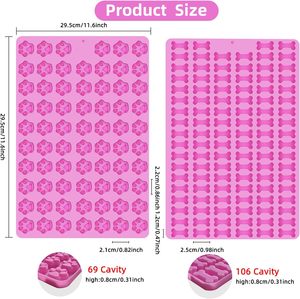 Mini moule en silicone écologique à cavités pour friandises pour chiens, biscuits, tapis de cuisson pour animaux de compagnie, petit moule à points pour décoration de gâteaux, compatible micro-ondes - Product Image 2
