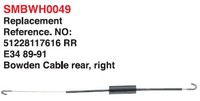 51228117616 SMBWH0049 RR E34 E89-91 para Reemplazo/Reparación de Cable de Freno de Disco Nuevo para Automóvil Taiwan