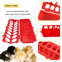 Mangeoire et abreuvoir pour volaille à dessus rabattable en plastique YCZ pour mangeoire de caille d'oiseaux de poulet d'un jour