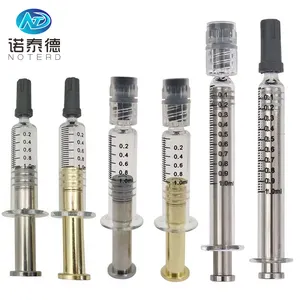 Heat Resistant Oil Syringes 1ml Glass Distillate Syringe With Metal Plunger