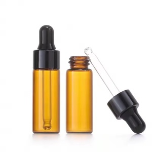 Mini Flacone Contagocce in Vetro Ambrato <span class=keywords><strong>per</strong></span> Oli Essenziali e Profumi, Fiala Portatile con Tappo Dorato <span class=keywords><strong>per</strong></span> Cosmetici e Sieri - Product Image 6