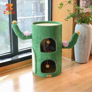 Arbre à gratter pour <span class=keywords><strong>chat</strong></span> d'intérieur en sisal, centre d'activités ludiques au design original et mignon, vente en gros d'usine - Product Image 6