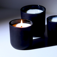Bougie parfumée noire mate à la vente chaude, personnalisée, 3 oz, 6 oz, 8 oz, 10 oz, 12 oz, 14 oz, 16 oz, 21 oz, style café INS