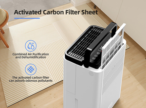 12l/D grande capacité 220v électrique ménage intelligent Portable roulette maison absorbeur d'air chambre <span class=keywords><strong>petite</strong></span> <span class=keywords><strong>taille</strong></span> toute la maison déshumidificateur - Product Image 4