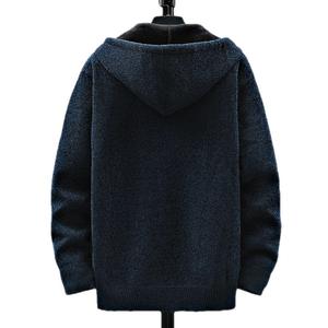 Autunno e inverno giacca imbottita di velluto giovane e di mezza età abbigliamento alla moda stile coreano giacca maglione con cappuccio - Product Image 4