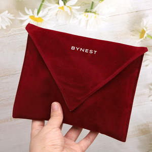 عينة مجانية شعار مخصص مطبوع للهدايا والمجوهرات حقيبة من جلد الغزال الفاخرة نسيج مزدوج داخل الساتان تخزين الحقيبة والمجوهرات من جلد الغزال - Product Image 3