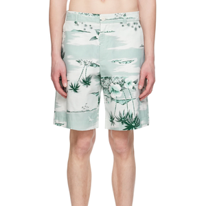 Boardshorts da uomo con stampa a quattro vie con stampa a forma di <span class=keywords><strong>palma</strong></span> da uomo con tasche chiuse con bottone pantaloncini da spiaggia - Product Image 4