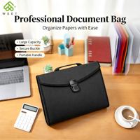 Pochette de rangement A4 extensible en gros, 13 compartiments, portable, avec fermeture sécurisée à boucle, organiseur de documents de bureau