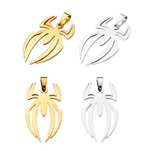 จี้รูปแมงมุมกลวงสแตนเลสชุบทอง 18K ขัดเงา 3 ชิ้น สำหรับงาน DIY เครื่องประดับสไตล์พังก์กอธิค รูปทรงแมลง - Product Image 1