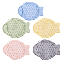Nouveau Tapis de Léchage pour Animaux de Compagnie en Silicone en Forme de Cœur, Motif Pêche, pour Chien, 2026