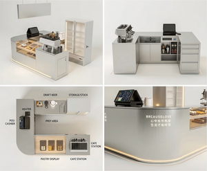 Aménagement de kiosque à café et de boulangerie sur mesure pour les centres commerciaux |   Solution de conception de comptoir de café en acier inoxydable pour la vente au détail - Product Image 5