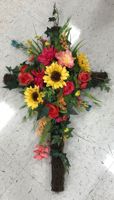 Croix de fleurs artificielles personnalisable de haute qualité pour la Pologne, décoration de cercueil pour cimetière Zaduszki, hommage aux proches