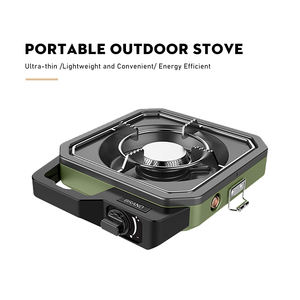 <span class=keywords><strong>Petit</strong></span> réchaud d'intérieur-extérieur de pli de matériel d'acier inoxydable avec deux brûleurs à gaz pour le camping - Product Image 5