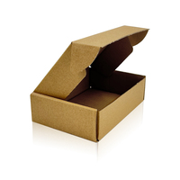 Boîte d'expédition personnalisée en carton ondulé Kraft avec impression de logo pour bougies, cosmétiques, cadeaux, vêtements, sous-vêtements et rangement