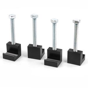 Dispositivo de Bloqueo Cruzado en J de Aleación de Aluminio RAS, Negro, 4 Piezas, Fijador de Montaje para Caja de Herramientas de Camioneta - Product Image 1