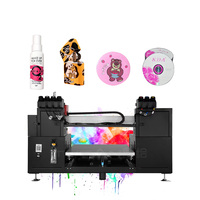 Uv 6090 Desktop 60*90cm Uv Flatbed Hybrid Printer dengan Timbul 3D efek Uv mesin cetak dengan Xp600 I1600 Print Nozzle