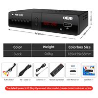Decodificador TDT de fábrica OEM y ODM Free To Air STB, decodificador de señal de TV digital con sintonizador HD TDT DVB T2