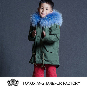Gros Bébé Véritable Raton Laveur Capuche Enfants Vêtements <span class=keywords><strong>Parka</strong></span> Veste De <span class=keywords><strong>Fourrure</strong></span> Manteau D'hiver Pour Garçon - Product Image 4