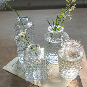 <span class=keywords><strong>Mini</strong></span> jarrones de flores de cristal Vintage modernos transparentes para boda, hogar, mesa, fiesta, funcional como Pared de piso y jarrón de mesa - Product Image 4
