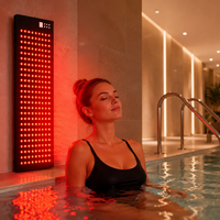 Panel Terapi Inframerah 630nm-1060nm Tahan Air dengan Lampu Merah dan Pemanas, Fitur Baru untuk Sauna dan Kamar Mandi, Grosir