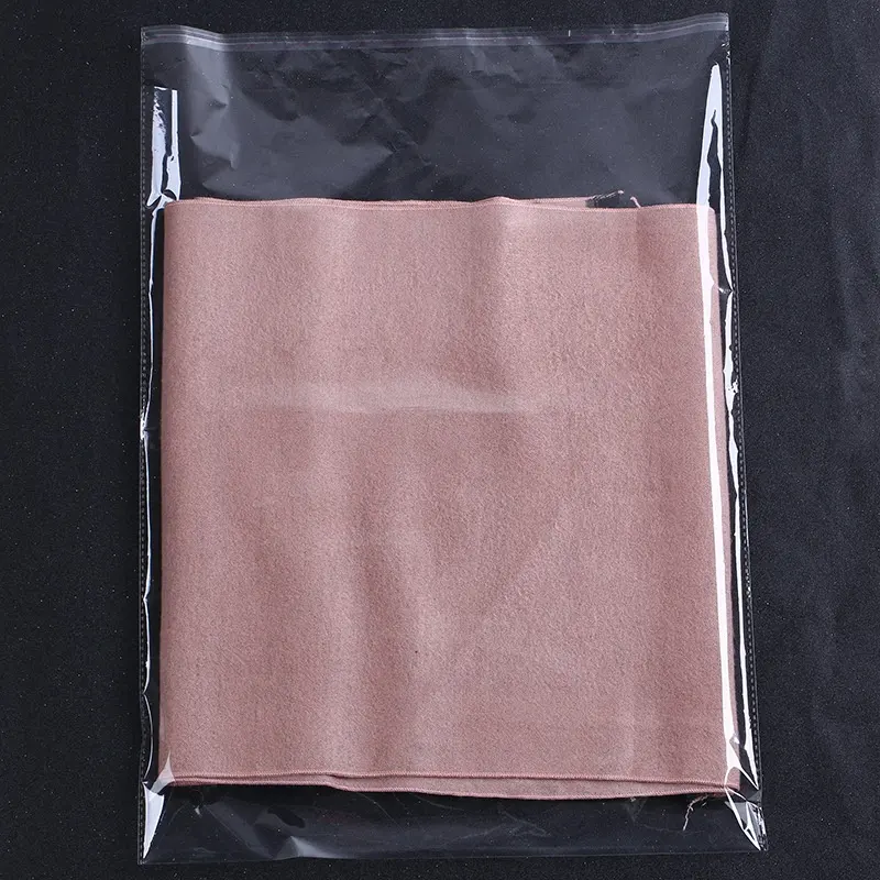 Plastic transparent opp bag self adhesive seal plastic three side self sealing bags