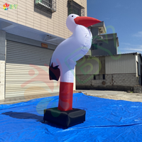 Perroquets gonflables géants Jouets pour oiseaux Décoration de fête de paradis Ballon gonflable pour animaux de dessin animé