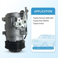 Compresseur de climatisation de voiture 447200-4713 12V R134a, compresseur de climatisation automatique pour Toyota Fortuner Hilux Innova 2006-2012, pièces détachées
