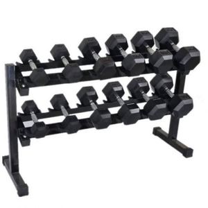 Haltères hexagonaux en caoutchouc noir Mairun de haute qualité MR-goods, en fonte, 2,5 kg à 70 kg, logo personnalisé disponible, durables, pour la relaxation musculaire - Product Image 4
